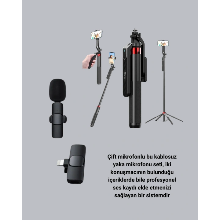 BFS NPL2S TRİPOT +K11 YAKA MİKROFONU SET