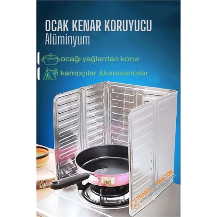 BFS  Ocak Kenar Koruyucu Alüminyum Levha - Ev Kamp Karavan Ocak Koruyucu