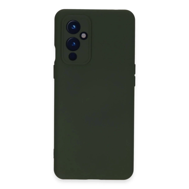 BFS  One Plus 9 Kılıf Nano içi Kadife Silikon - Koyu Yeşil