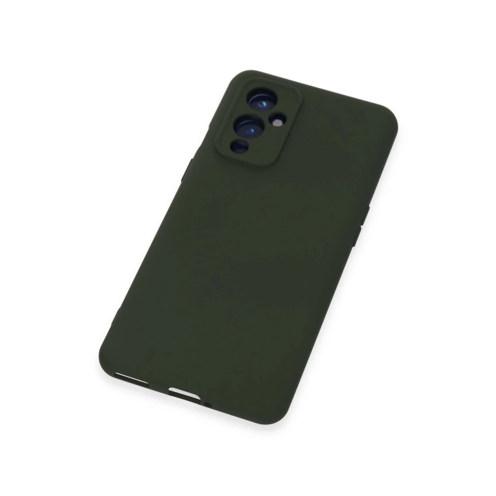 BFS  One Plus 9 Kılıf Nano içi Kadife Silikon - Koyu Yeşil