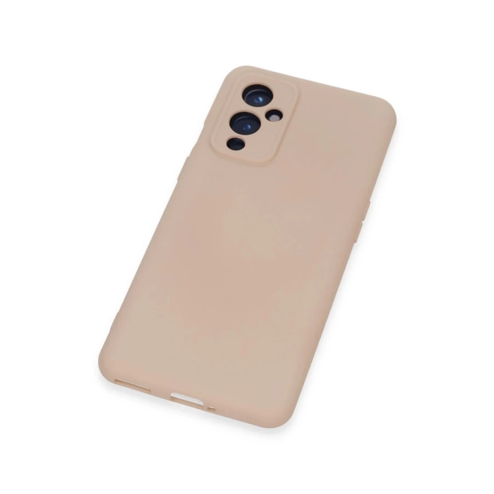 BFS  One Plus 9 Kılıf Nano içi Kadife Silikon - Pudra
