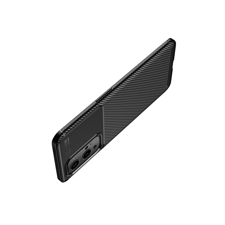 BFS  One Plus 9 Pro Kılıf Auto Focus Karbon Kapak - Siyah