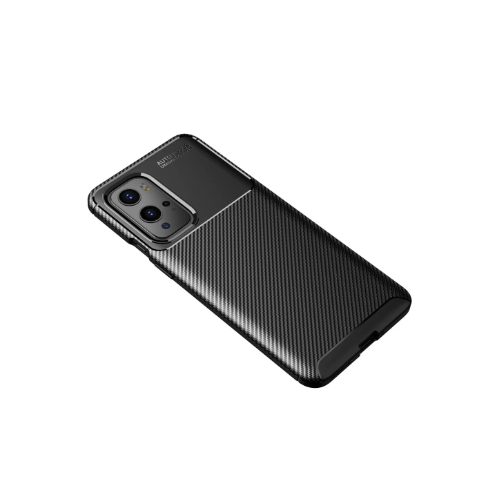 BFS  One Plus 9 Pro Kılıf Auto Focus Karbon Kapak - Siyah
