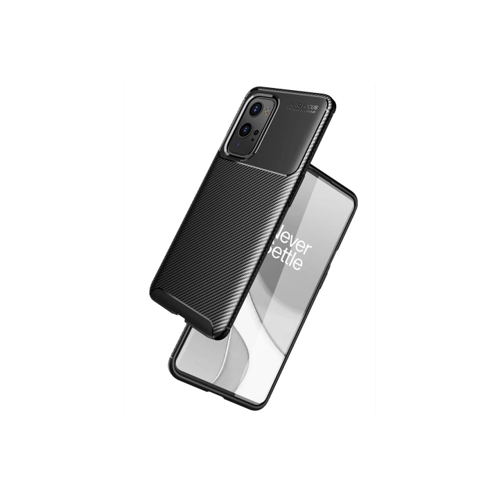BFS  One Plus 9 Pro Kılıf Auto Focus Karbon Kapak - Siyah