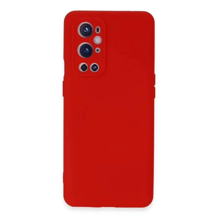 BFS  One Plus 9 Pro Kılıf Nano içi Kadife Silikon - Kırmızı