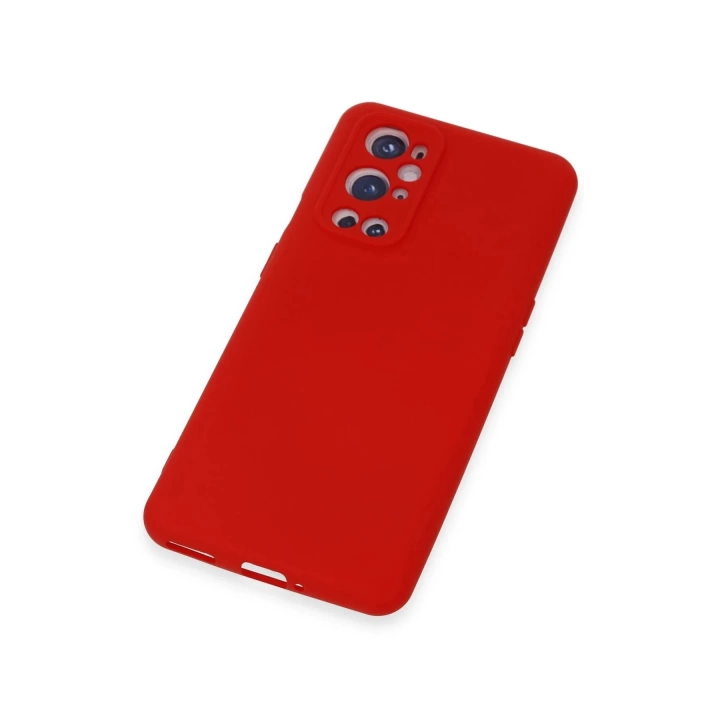 BFS  One Plus 9 Pro Kılıf Nano içi Kadife Silikon - Kırmızı