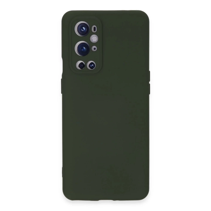 BFS  One Plus 9 Pro Kılıf Nano içi Kadife Silikon - Koyu Yeşil