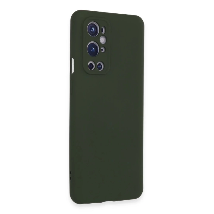 BFS  One Plus 9 Pro Kılıf Nano içi Kadife Silikon - Koyu Yeşil