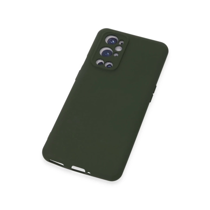 BFS  One Plus 9 Pro Kılıf Nano içi Kadife Silikon - Koyu Yeşil