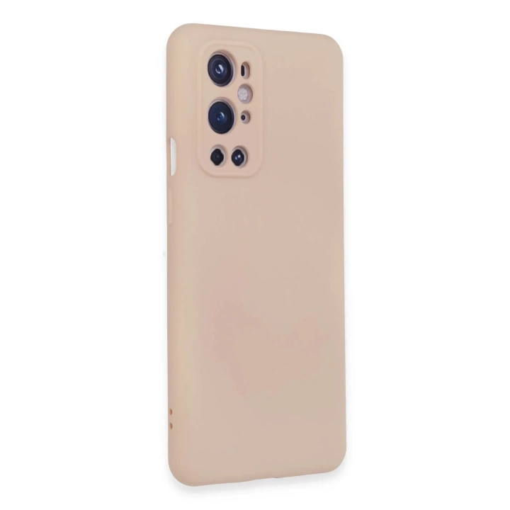 BFS  One Plus 9 Pro Kılıf Nano içi Kadife Silikon - Pudra