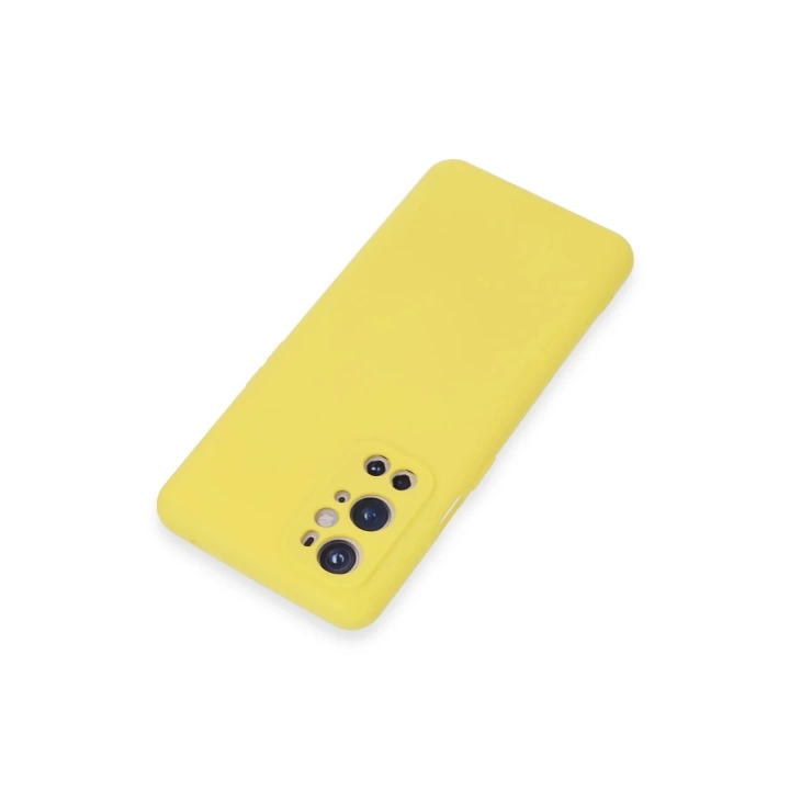 BFS  One Plus 9 Pro Kılıf Nano içi Kadife Silikon - Sarı