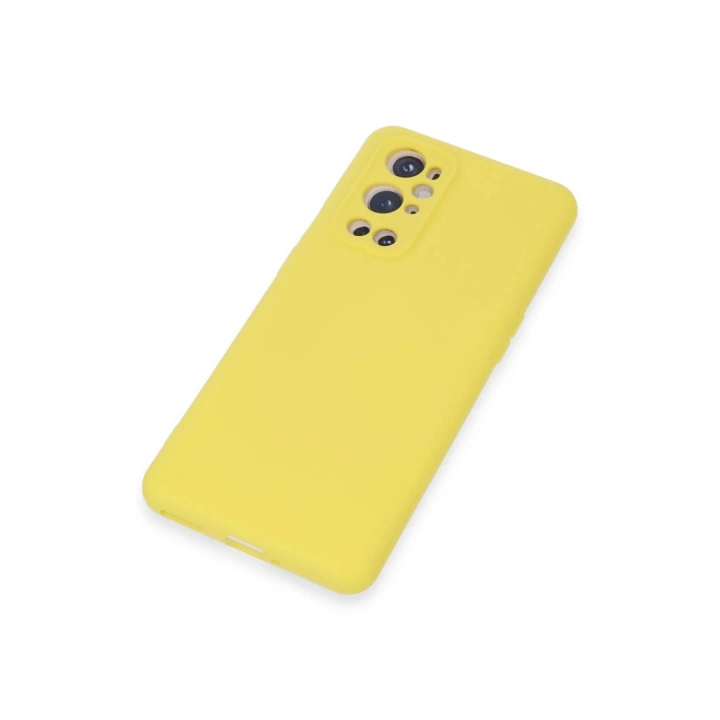 BFS  One Plus 9 Pro Kılıf Nano içi Kadife Silikon - Sarı