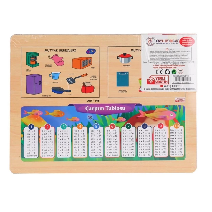 BFS   ONY-168-169 Ahşap Tutmalı Mutfak Gereçleri -Onyıl Oyuncak
