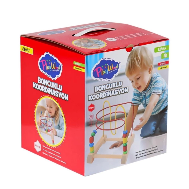 BFS   ONY-410 Ahşap Boncuklu Koordinasyon -Onyıl Oyuncak