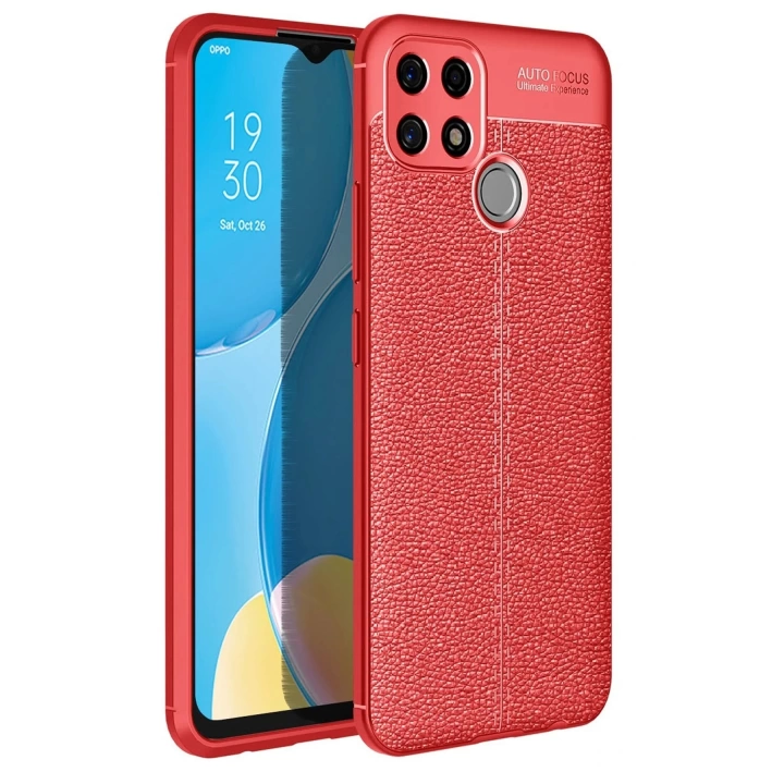 BFS  Oppo A15 Kılıf Auto Focus Kapak - Kırmızı