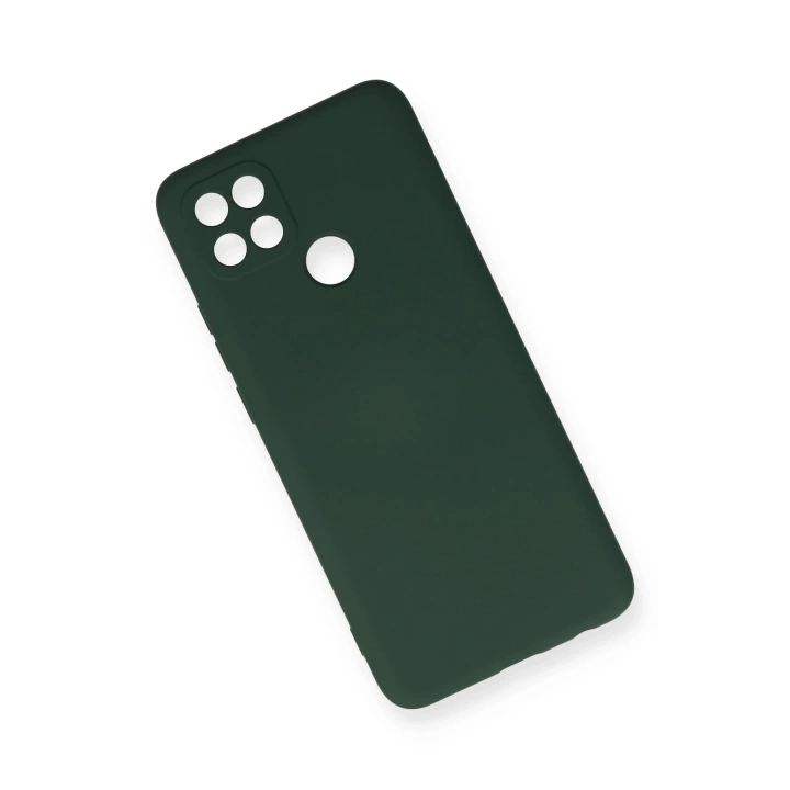 BFS  Oppo A15 Kılıf Nano içi Kadife Silikon - Koyu Yeşil