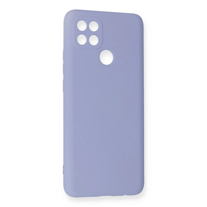BFS  Oppo A15 Kılıf Nano içi Kadife Silikon - Lila