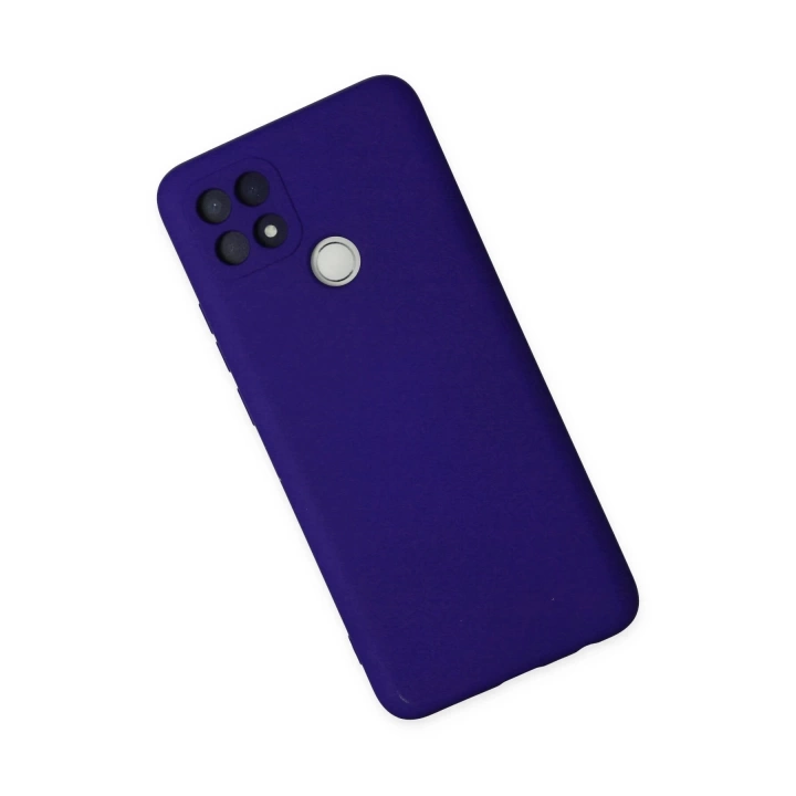 BFS  Oppo A15 Kılıf Nano içi Kadife Silikon - Mor