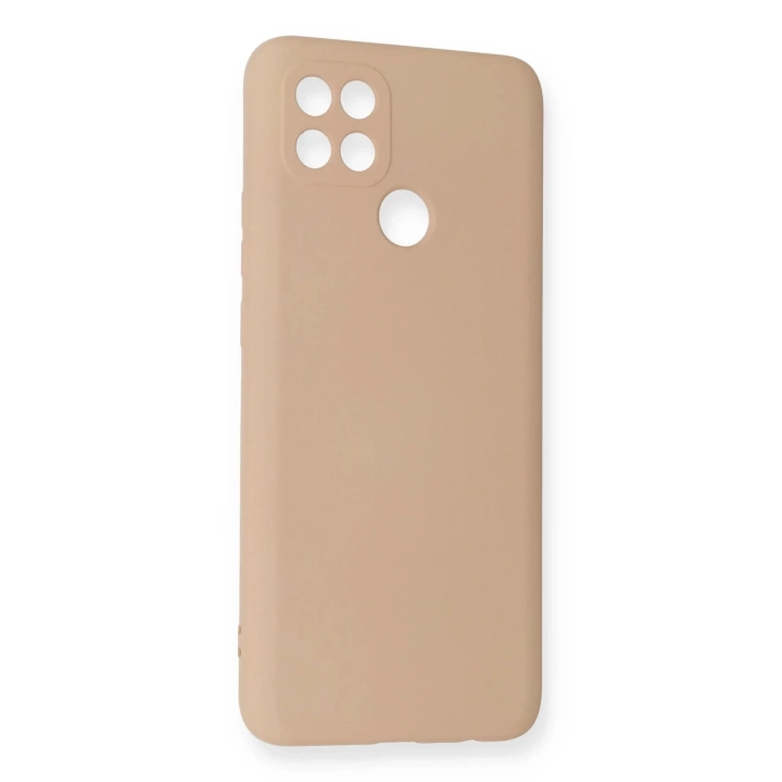 BFS  Oppo A15 Kılıf Nano içi Kadife Silikon - Pudra