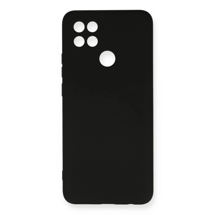 BFS  Oppo A15 Kılıf Nano içi Kadife Silikon - Siyah