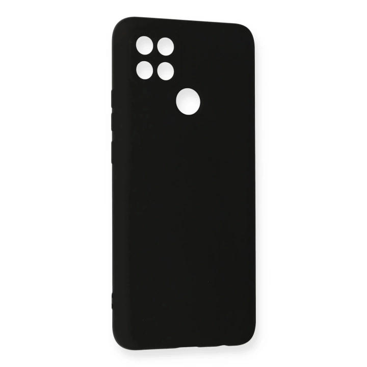 BFS  Oppo A15 Kılıf Nano içi Kadife Silikon - Siyah