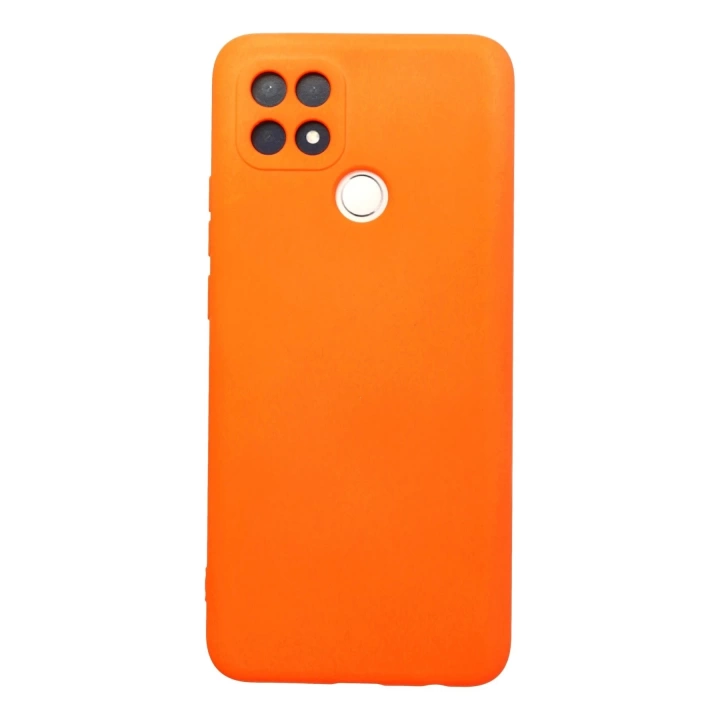BFS  Oppo A15 Kılıf Nano içi Kadife Silikon - Turuncu