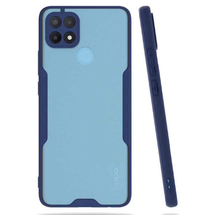 BFS  Oppo A15 Kılıf Platin Silikon - Lacivert