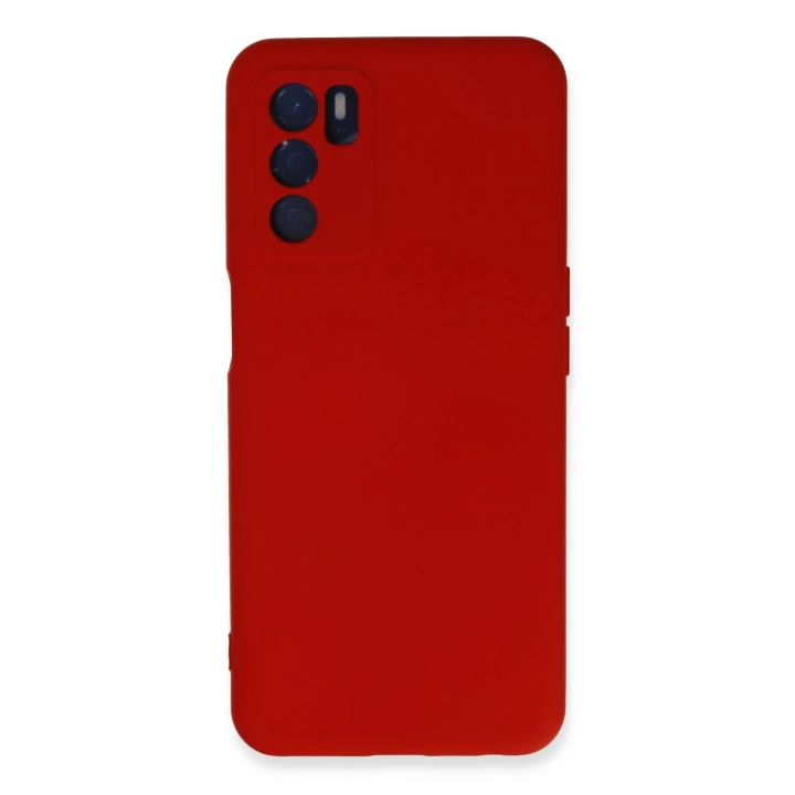 BFS  Oppo A16 Kılıf Nano içi Kadife Silikon - Kırmızı