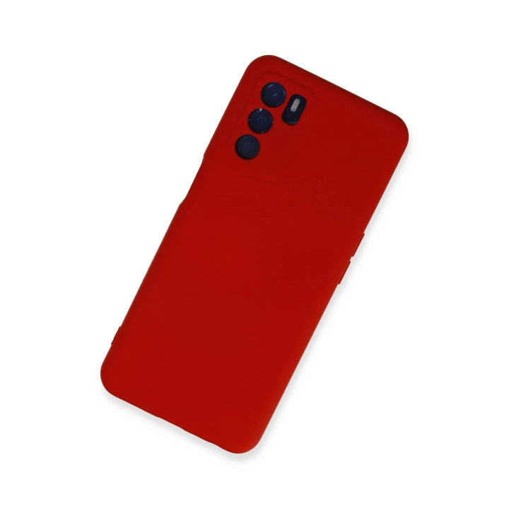 BFS  Oppo A16 Kılıf Nano içi Kadife Silikon - Kırmızı