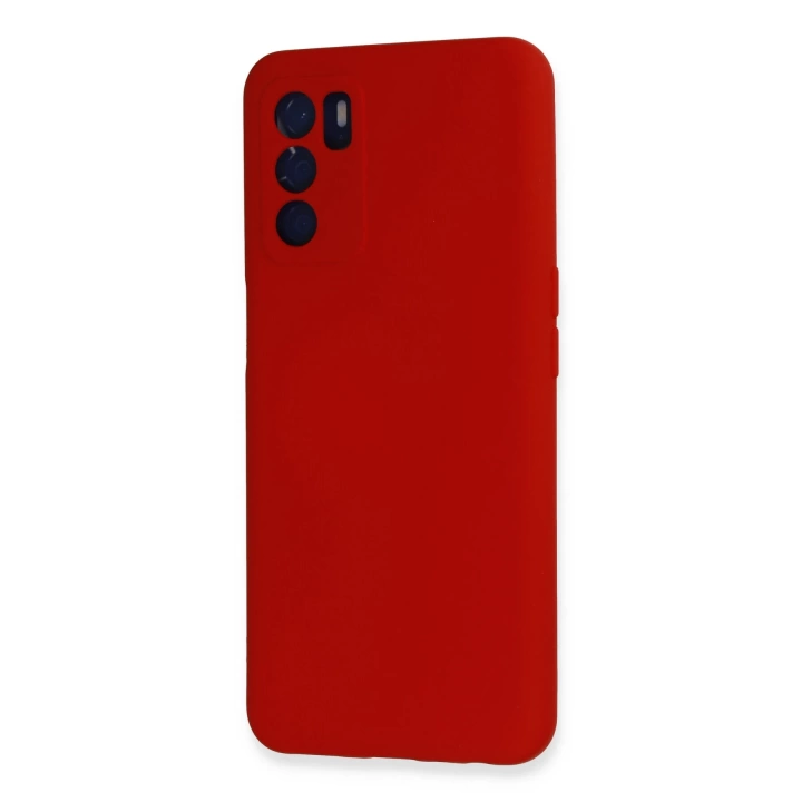 BFS  Oppo A16 Kılıf Nano içi Kadife Silikon - Kırmızı
