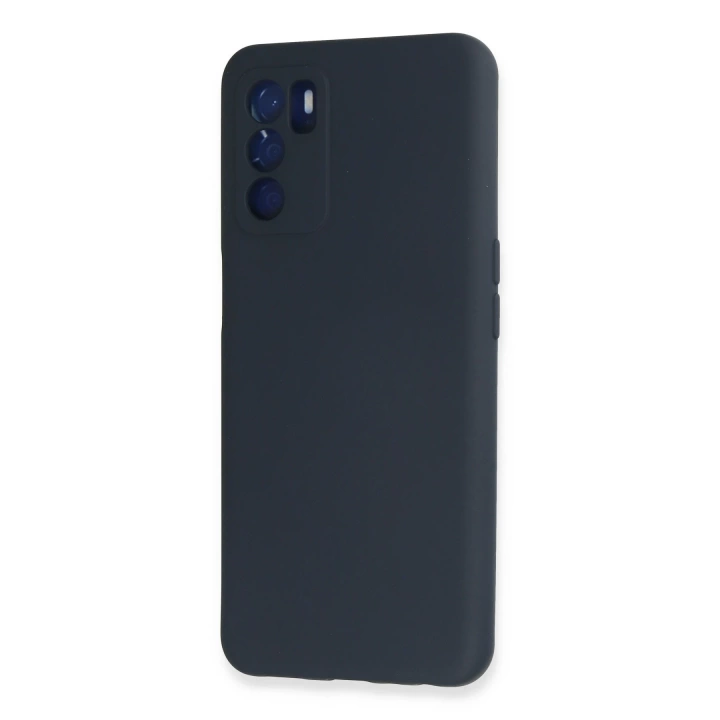 BFS  Oppo A16 Kılıf Nano içi Kadife Silikon - Lacivert