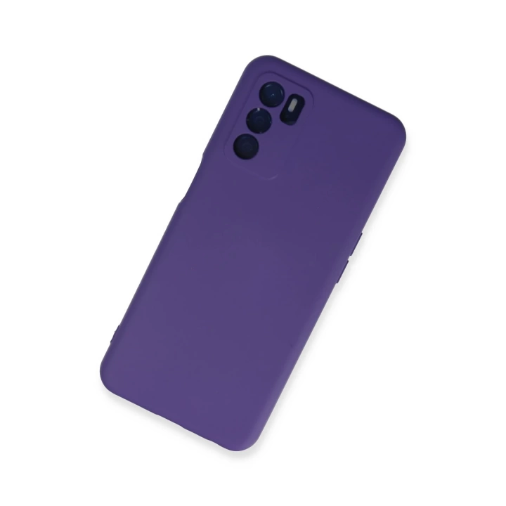 BFS  Oppo A16 Kılıf Nano içi Kadife Silikon - Mor