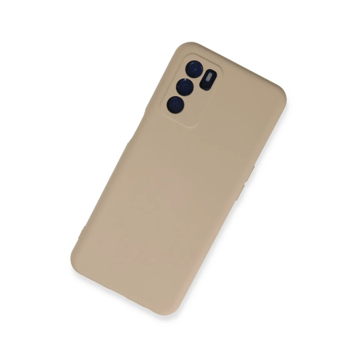 BFS  Oppo A16 Kılıf Nano içi Kadife Silikon - Pudra