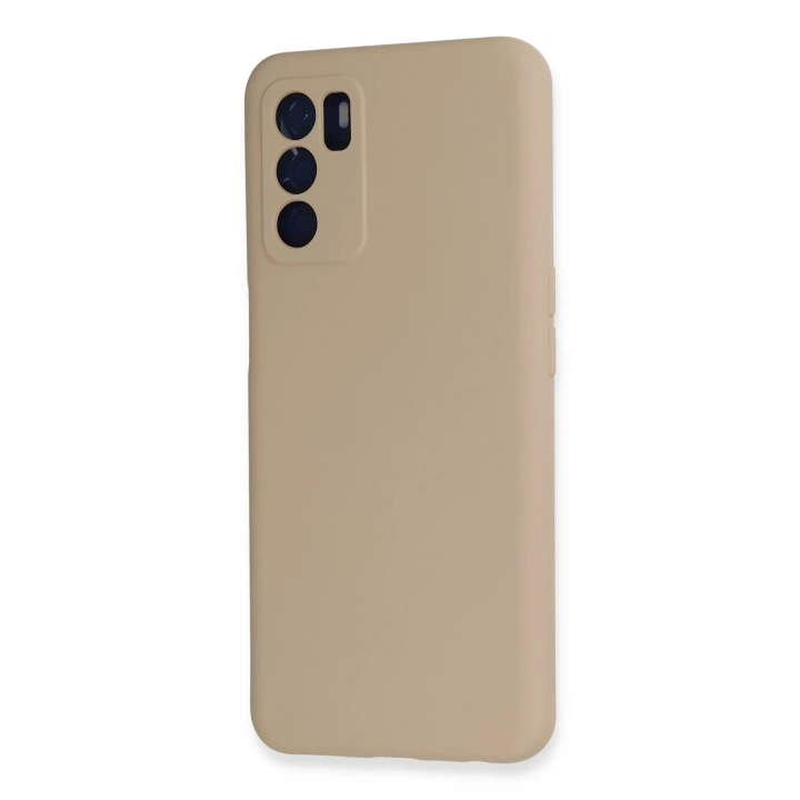 BFS  Oppo A16 Kılıf Nano içi Kadife Silikon - Pudra