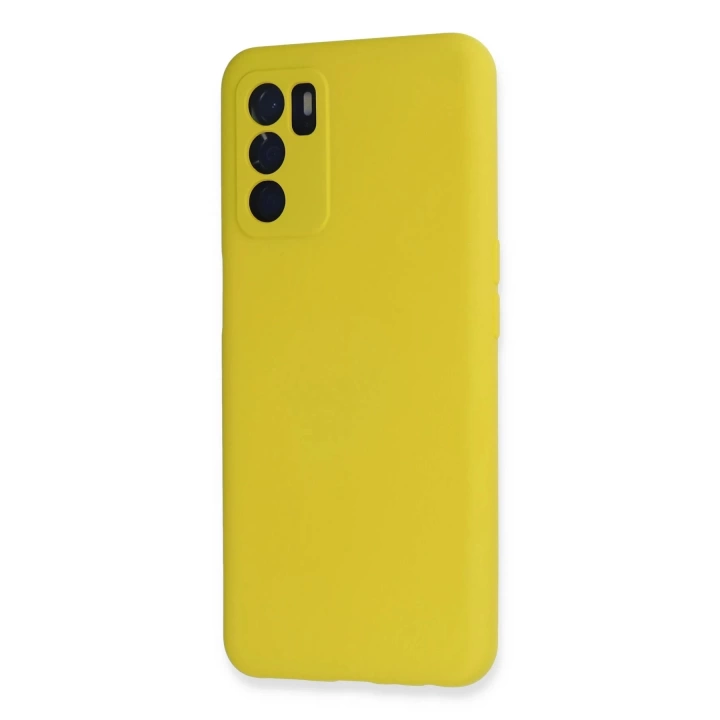 BFS Oppo A16 Kılıf Nano içi Kadife Silikon - Sarı