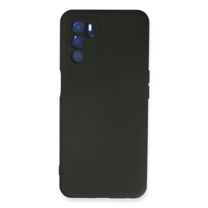 BFS  Oppo A16 Kılıf Nano içi Kadife Silikon - Siyah