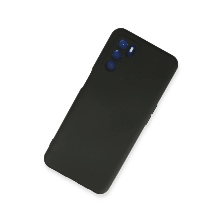 BFS  Oppo A16 Kılıf Nano içi Kadife Silikon - Siyah