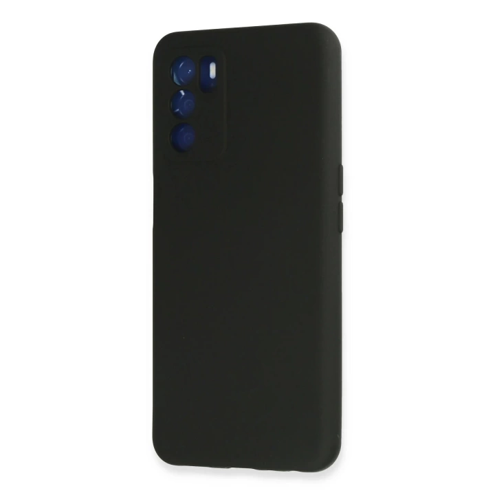 BFS  Oppo A16 Kılıf Nano içi Kadife Silikon - Siyah