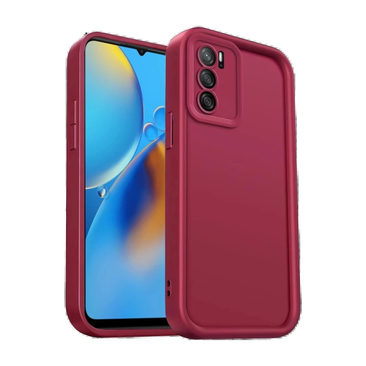 BFS  Oppo A16 Kılıf Viera Silikon - Bordo