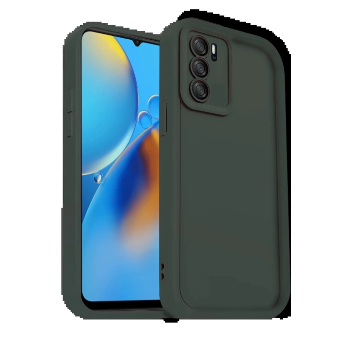 BFS  Oppo A16 Kılıf Viera Silikon - Koyu Yeşil