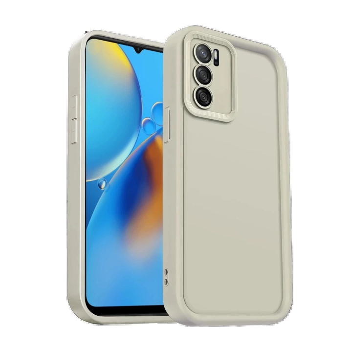 BFS  Oppo A16 Kılıf Viera Silikon - Krem