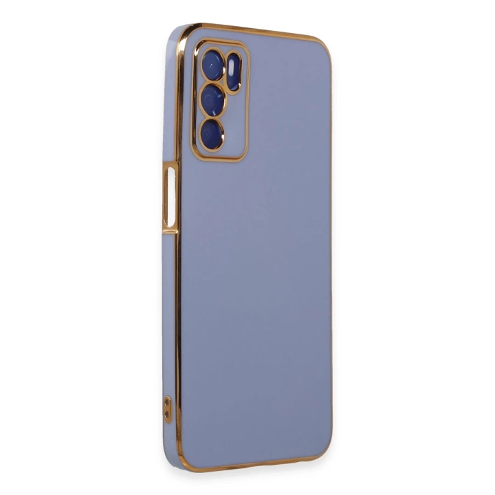 BFS  Oppo A16 Kılıf Volet Silikon - Mavi