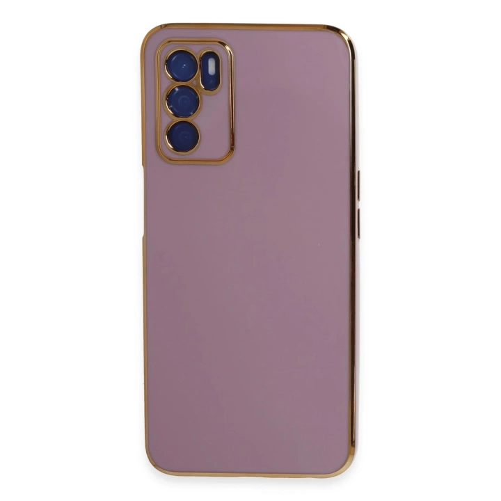 BFS  Oppo A16 Kılıf Volet Silikon - Mor