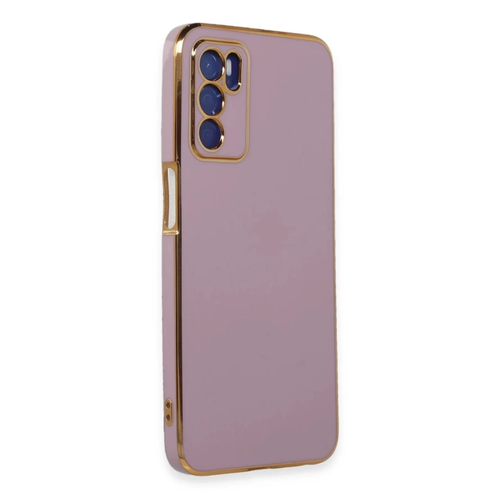 BFS  Oppo A16 Kılıf Volet Silikon - Mor