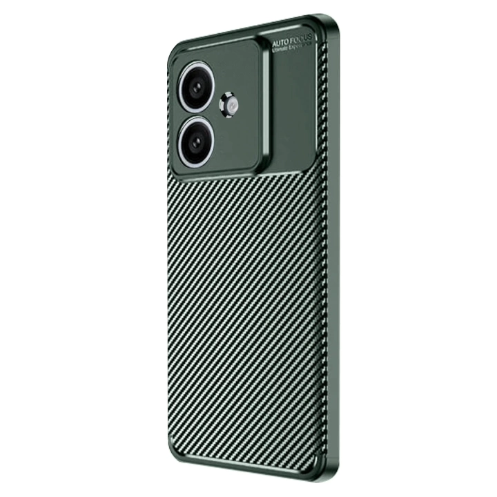 BFS  Oppo A3 Kılıf Auto Focus Karbon Kapak - Koyu Yeşil