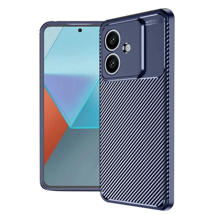 BFS  Oppo A3 Kılıf Auto Focus Karbon Kapak - Lacivert