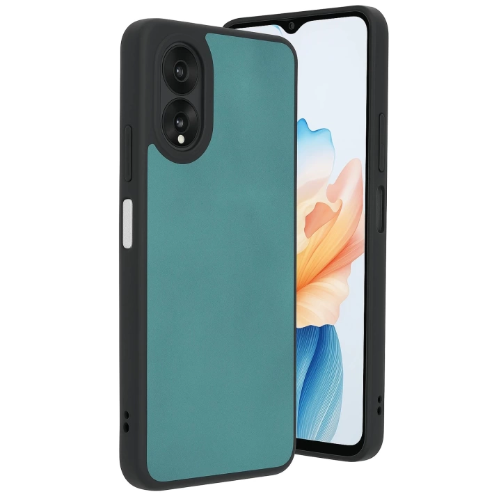 BFS  Oppo A38 Kılıf Aras Deri Kapak - Açık Yeşil