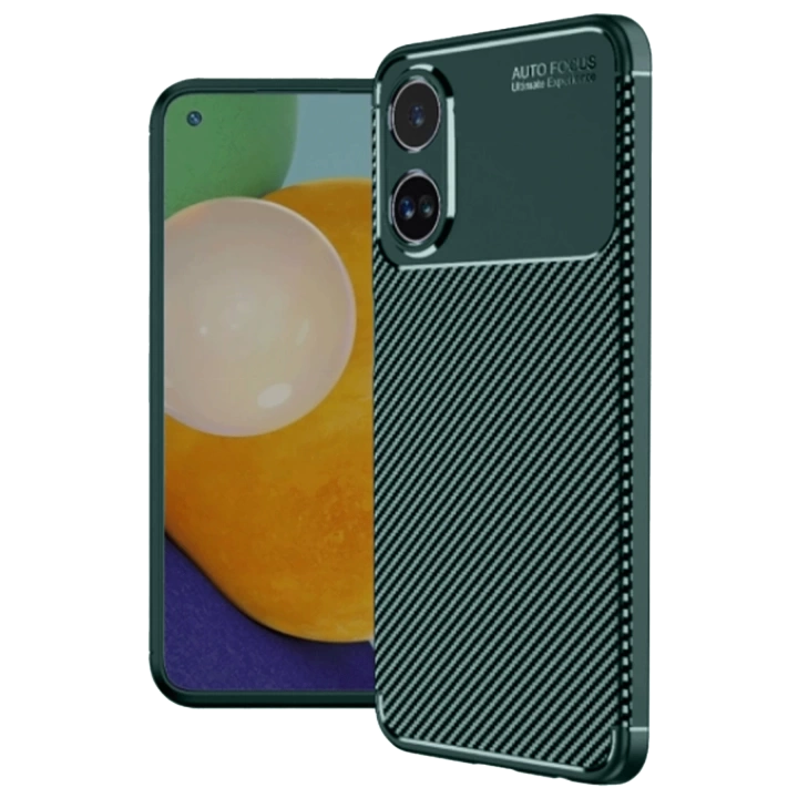 BFS  Oppo A38 Kılıf Auto Focus Karbon Kapak - Koyu Yeşil