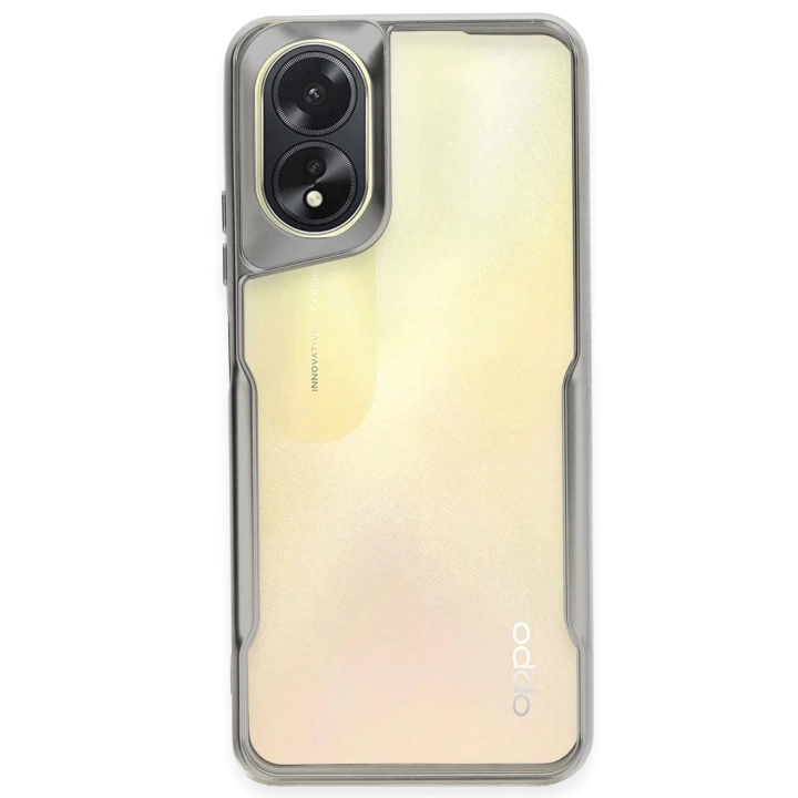 BFS  Oppo A38 Kılıf Boyi Silikon Kapak - Gümüş