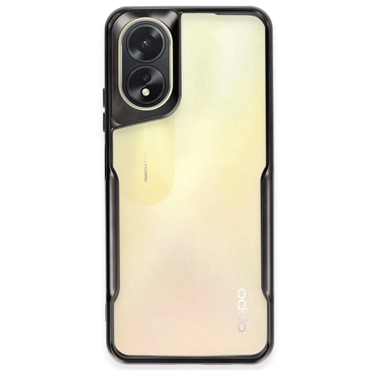 BFS  Oppo A38 Kılıf Boyi Silikon Kapak - Siyah